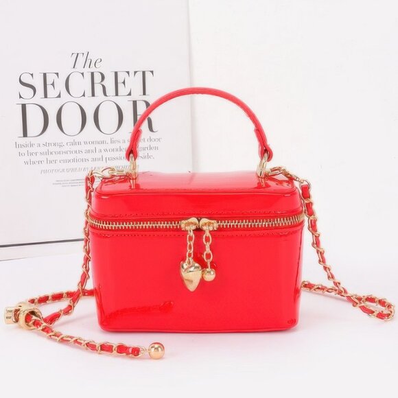 Patent Faux Leather Envelope Clutch - Picture 7 of 7